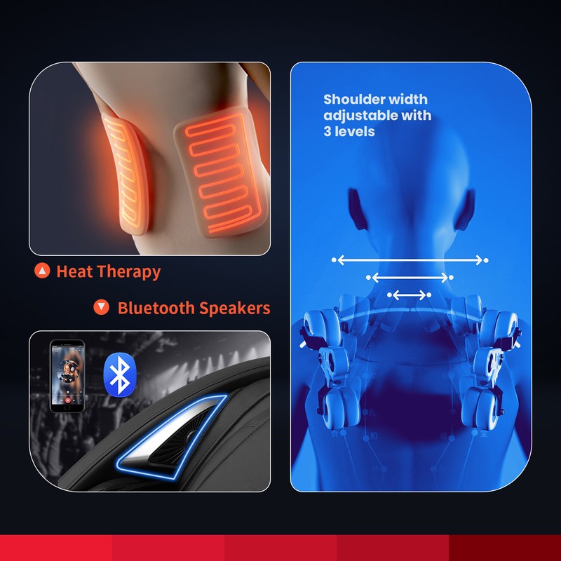 Zero Gravity Full Body Massage Chair with Built-In Heat Therapy Foot Roller gallery