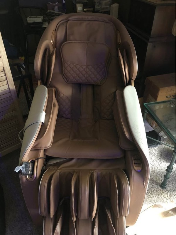 Costway Full Body Zero Gravity Massage Chair - Brown/Cream gallery
