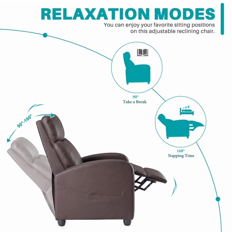Massage Recliner Chair Adults Heat Vibration Home Theater Adjustable Lounge Sofa gallery