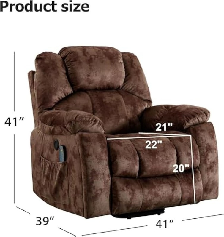 CANMOV Power Lift Recliner Chair for Elderly with Massage and Heated，Cup Holder gallery