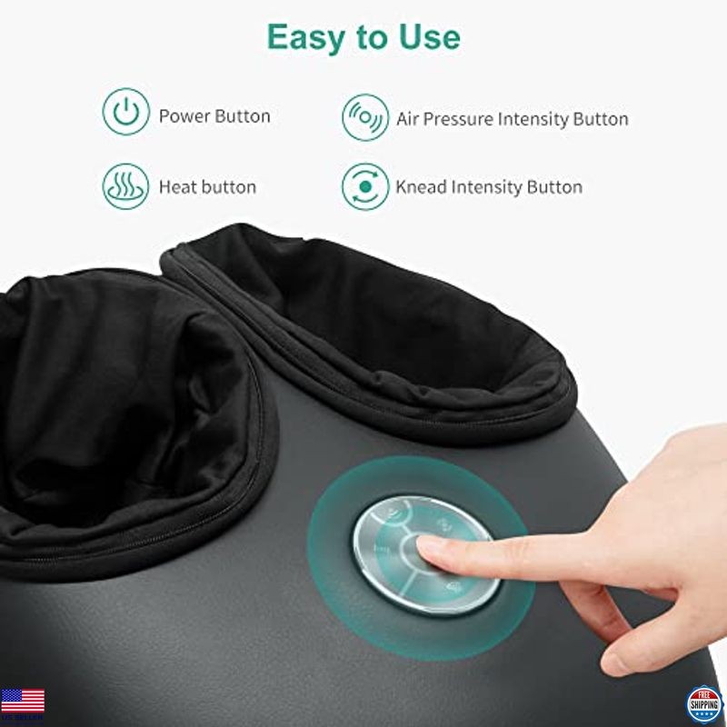 Medcursor Shiatsu Foot Massager with Heat - Deep Kneading, Air Compression, gallery