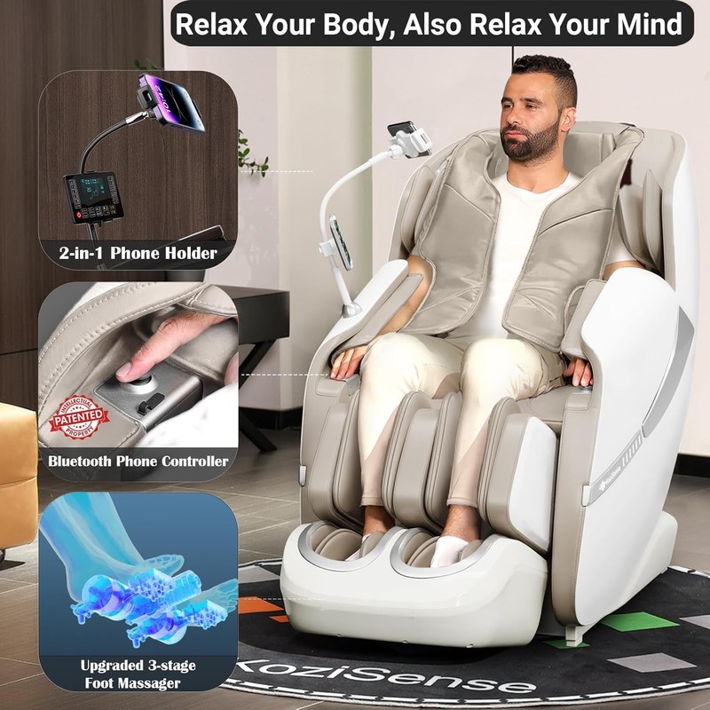 A18 3D Massage Chair Full Body, Zero Gravity SL-Track Shiatsu Massage Recliner gallery