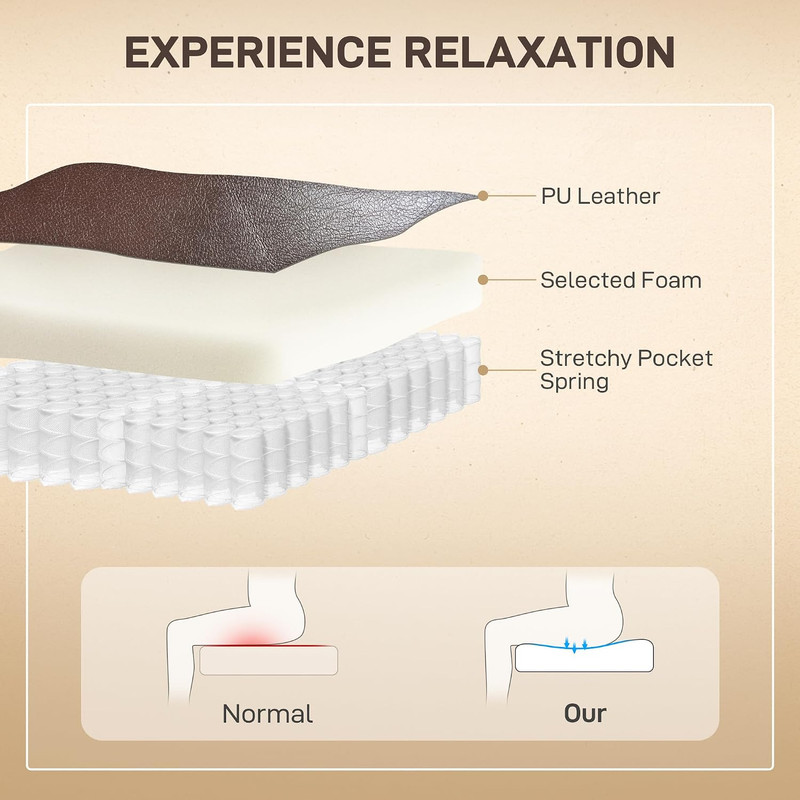 Power Lift Recliner Chair for Elderly Vibration Massage Heat Brown | Wide Faux L gallery