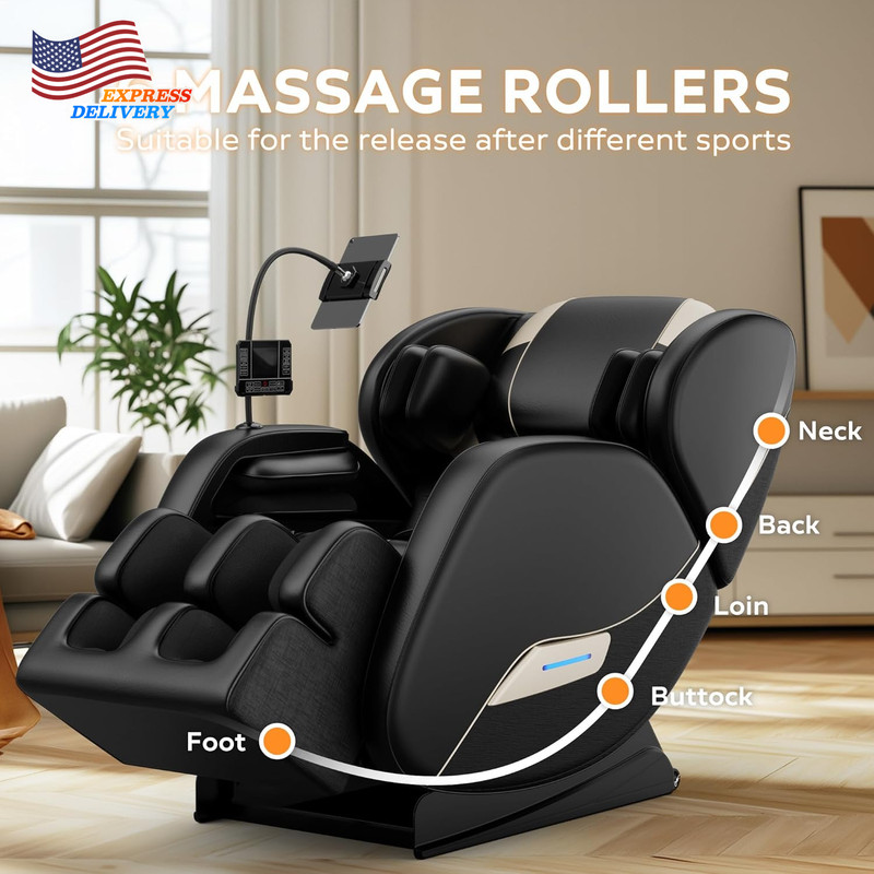 Shiatsu 8 Full Body Massage Recliner Chair ZERO GRAVITY Back Roller Foot Massage gallery