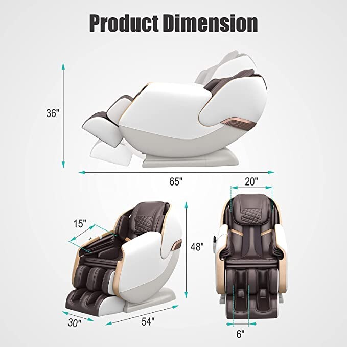 NEW-Real Relax Massage Chair, Zero Gravity SL Track Shiatsu Massage chair