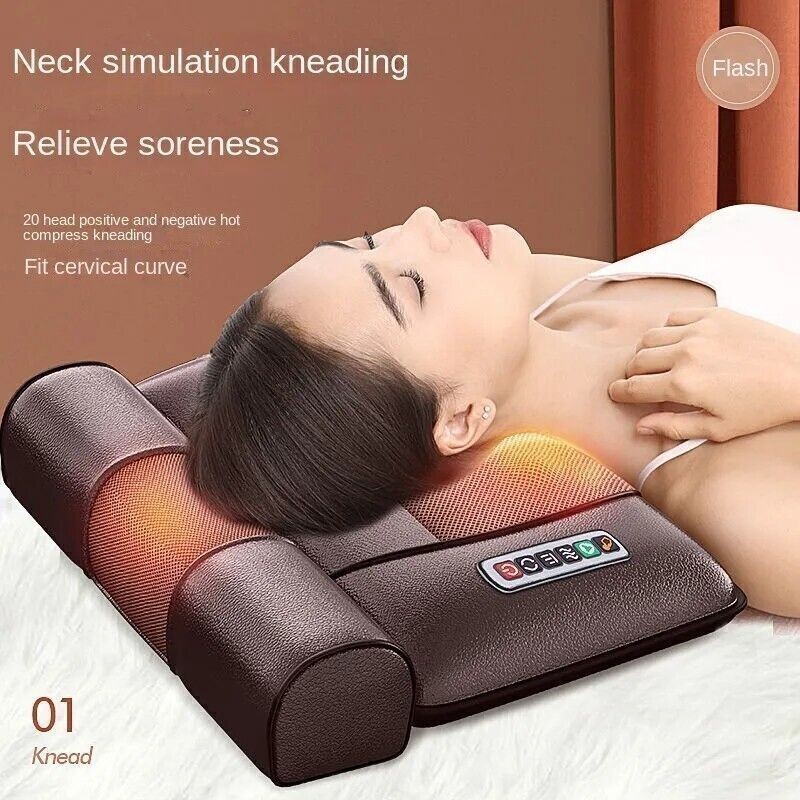 Electric Massage Mattress Heating Cushion Neck Back Foot Pain Relief Body Relax gallery