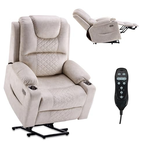 Electric Power Lift Recliner Chair big and tall for Elderly, Light Grey gallery