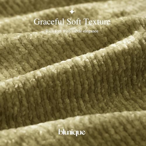 Chenille Blanket for Couch, Cozy Soft Blanket Lightweight Throw Sage Green gallery