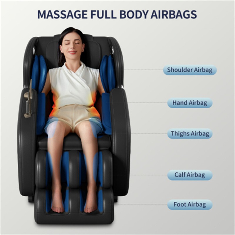 Black Full Body 3D Zero Gravity Massage Chair Recliner LCD Touch Screen Bluetoot gallery