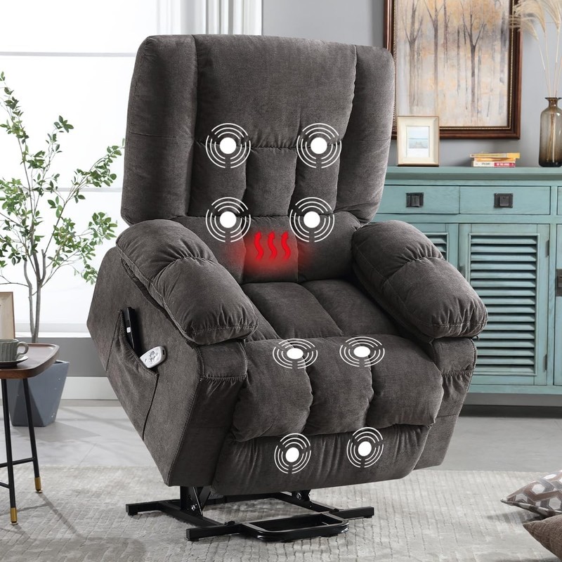 Power Lift Recliner Chair for Elderly with Vibration Massage and Heating