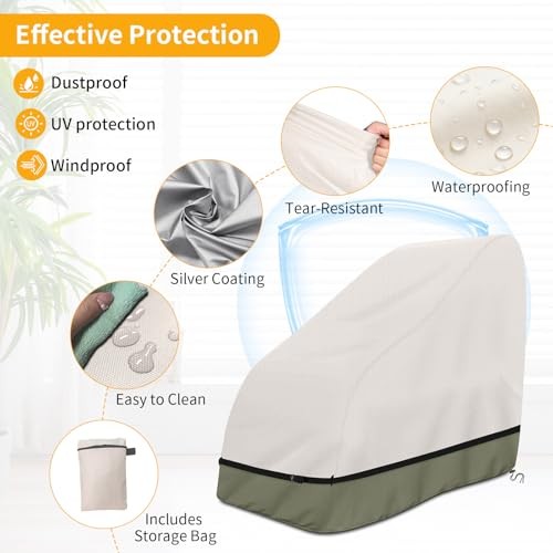 COSHNIBI Massage Chair Cover,Heavy Duty Waterproof and 59"L x 39"W x 55"H Beige gallery