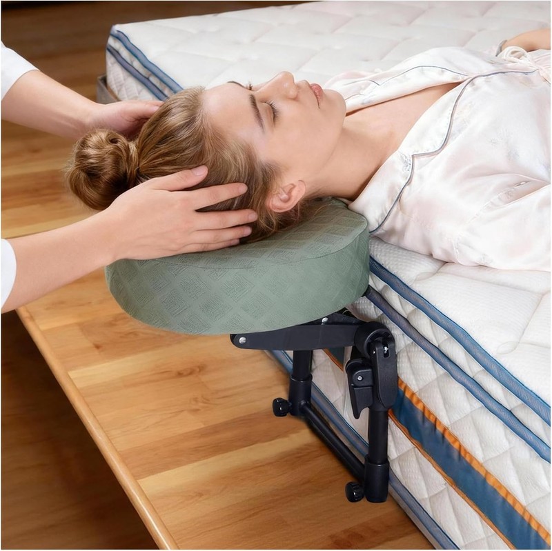 Space-Saving Adjustable Massage Headrest for Home Bed - Perfect for Recovery gallery