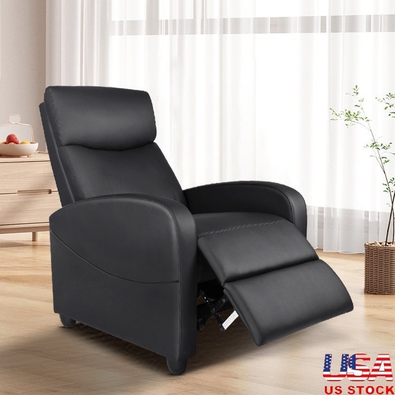 Ergonomic Massage Recliner Chair Compact Design Durable PU Leather Home Theater