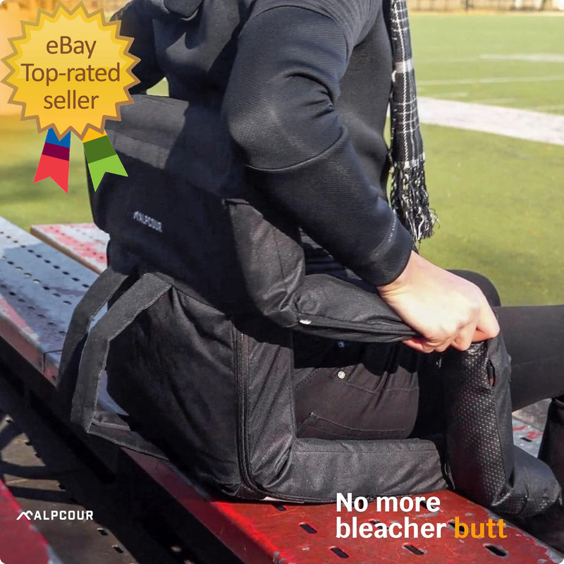 Heating Massage Stadium Seat Deluxe Extra Reclining Bleacher Chair with Back gallery