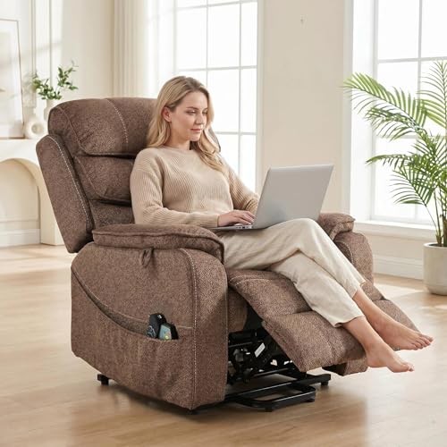 Power Lift Recliner Chair for Adults Elderly, Dual Motor Infinite Brown gallery