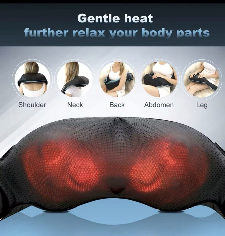 Portable Shiatsu Massager for Neck & Back with Adjustable Speed - Stress Relief gallery