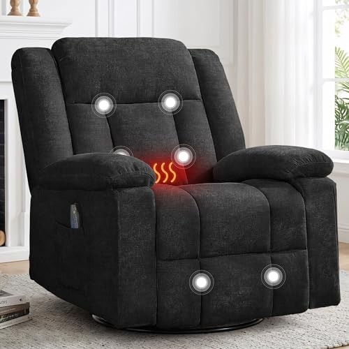 Korser Rocker Recliner Chair for Adults, 360° Swivel Rocker Recliner with