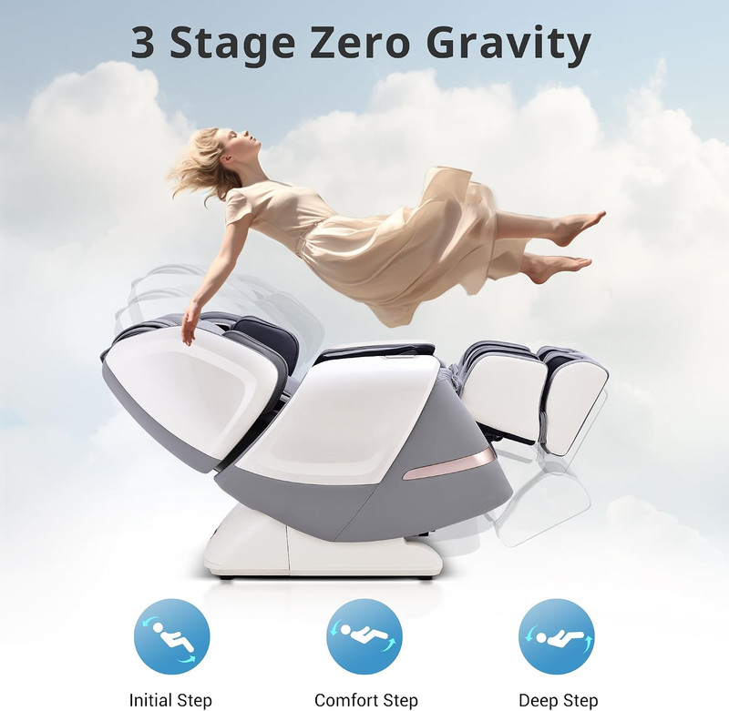 4D Full Body Massage Chair with Heating, Bluetooth, and Extended SL-Track gallery
