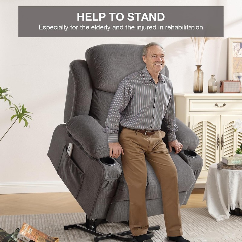 Power Lift Recliner Chair for Elderly with Vibration Massage and Lumbar Heating gallery