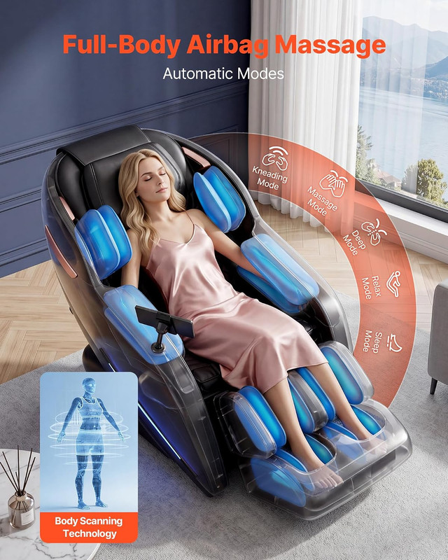 3D Zero-Gravity Full Body Massage Chair with Heat & Bluetooth for Home/Office gallery
