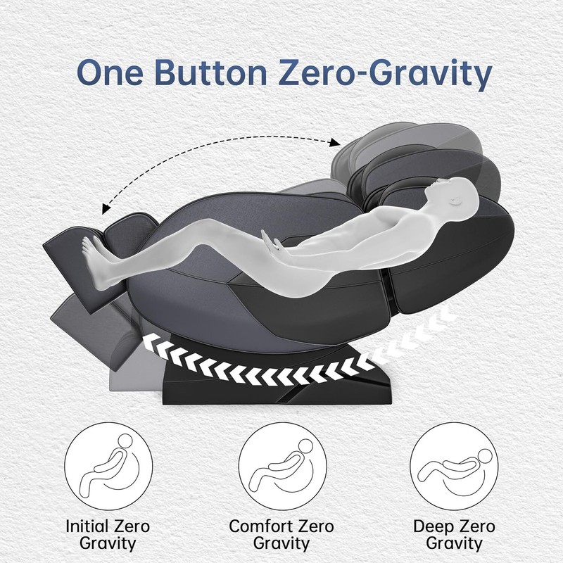 Zer0 Gravity Massage Chair 8 Fixed Shiatsu Massage Roller Mode Heater Bluetooth gallery