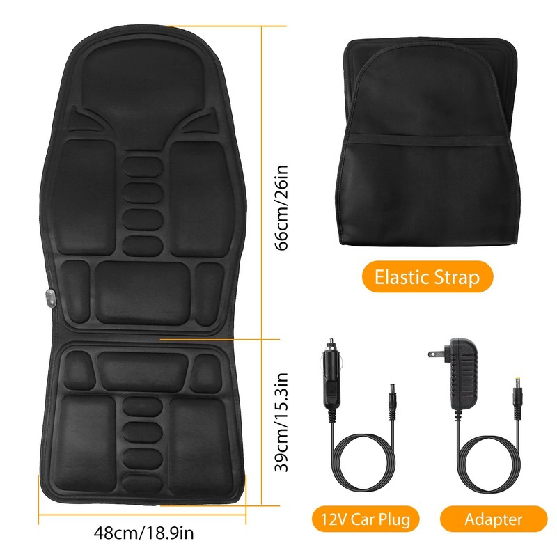 1Pc Back Massager Cushion Electric Massage Car Seat Cushion Chair Pad With Heati gallery