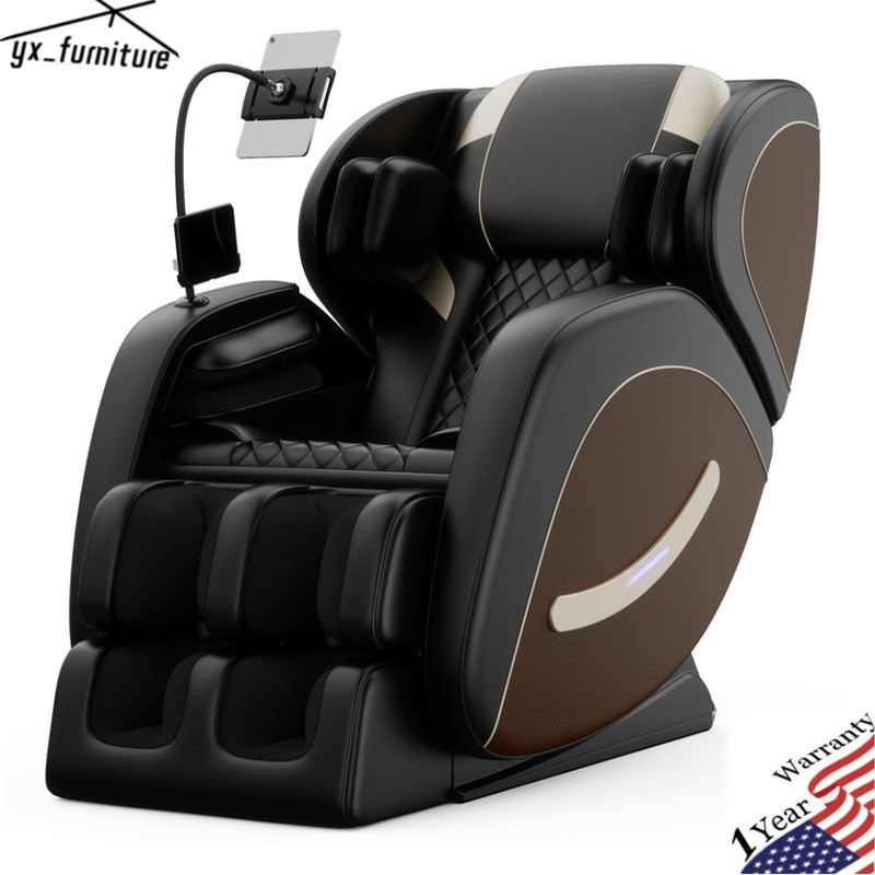 Zero Gravity Massage Chair Recliner with Full Body Air Pressure & Heating Brown