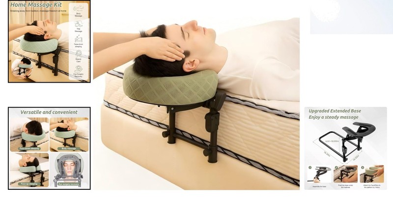 Portable Face Down Pillow with Adjustable Cradle - Ideal for Surgery Recovery gallery