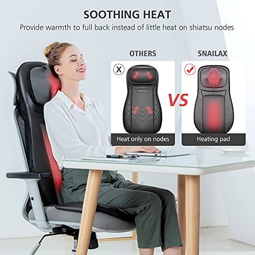 shiatsu Neck & Back Massager with Heat, Full Back Kneading back massager SL233 gallery