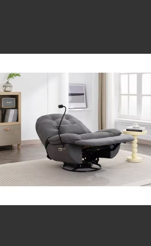 Gray Fabric Electric Massage Chair with Remote Control gallery