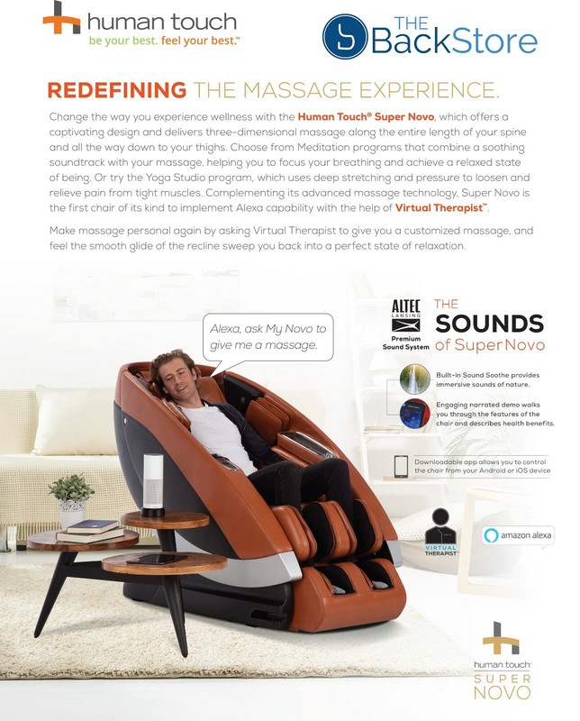 Saddle Human Touch Super Novo Zero Gravity 4D S & L Track Massage Chair Recliner gallery
