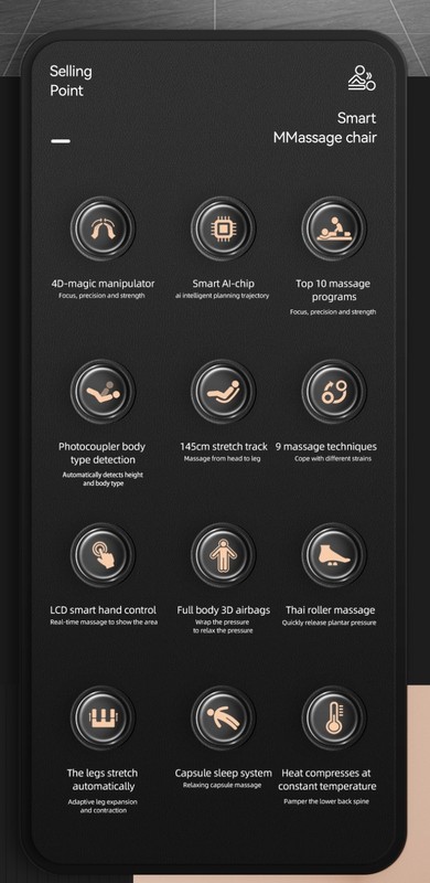 Duke II Pro 4D 10 Modes Full Body Airbags Zero Gravity SL-Track AI Massage Chair gallery