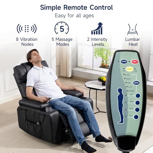 Brage Living Power Lift Recliner Chair for Elderly with Massage & Heat, 160° gallery