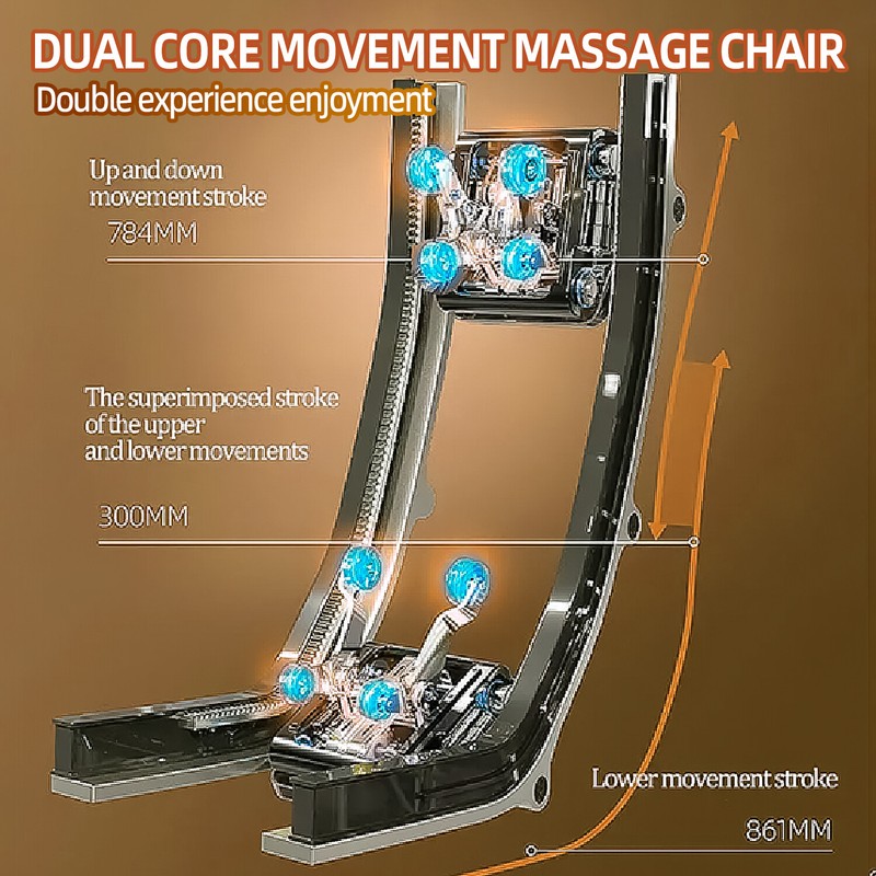 3 Year Warranty Dual core movement Full Body Airbag Zero Gravity Massage Chair gallery