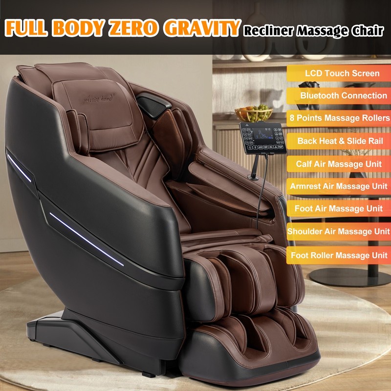 Zero Gravity Full Body Recline Massage Chair with Heating, Shiatsu,Foot Roller gallery