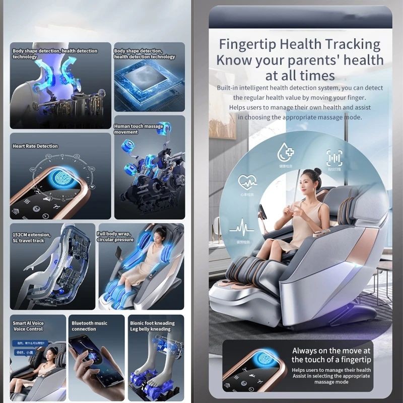 UKL Majesty X 4D+3D Dual-Core Full Body Zero Gravity SL-Track AI Massage Chair gallery