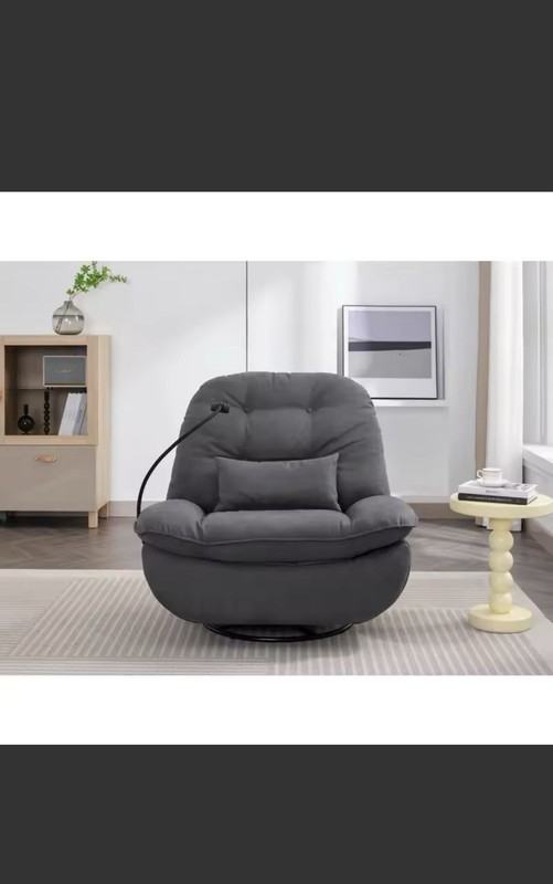 Gray Fabric Electric Massage Chair with Remote Control gallery
