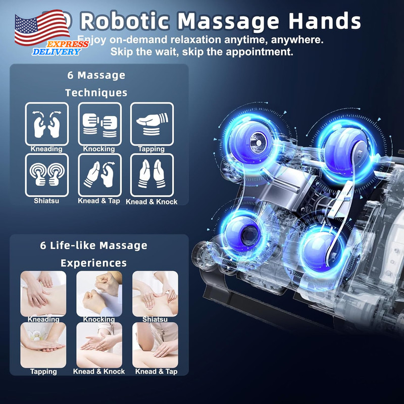 2026 A303C Massage Chair Full Body Zero Gravity Recliner with SL Track Body Scan gallery