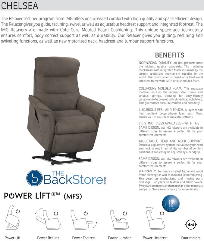 New IMG Chelsea Lift Chair Recliner with Power Headrest and Lumbar gallery