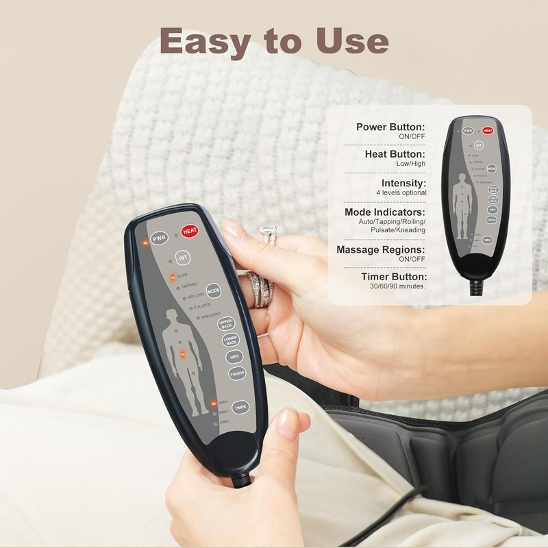 Massage Chair Pad with 10 Vibration Motors & Heating—Perfect for Office and Home gallery