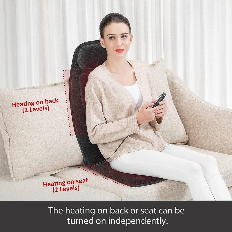 Massage Seat Cushion - Heat, Memory Foam, 10 Motors - Superior Comfort, Massage gallery