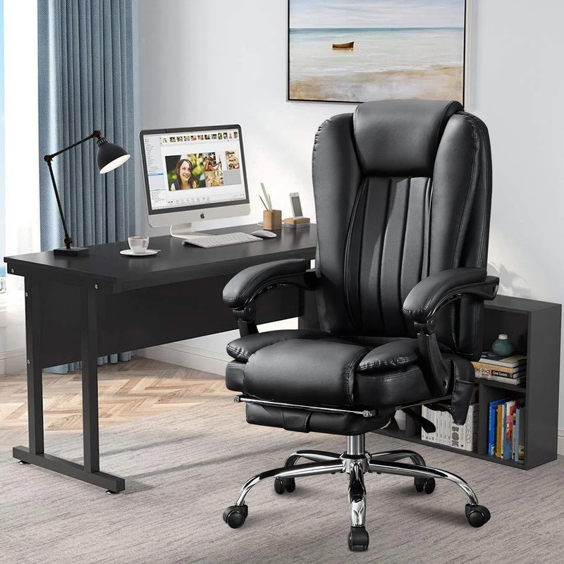 Massage Office Chair with Heat and 6 Vibration Points with Foot Rest &Padded gallery