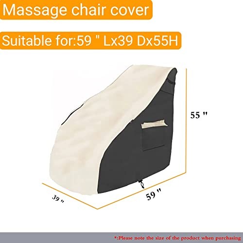 Massage chair cover, 600D full body shiatsu massage chair protector, Khaki deep gallery