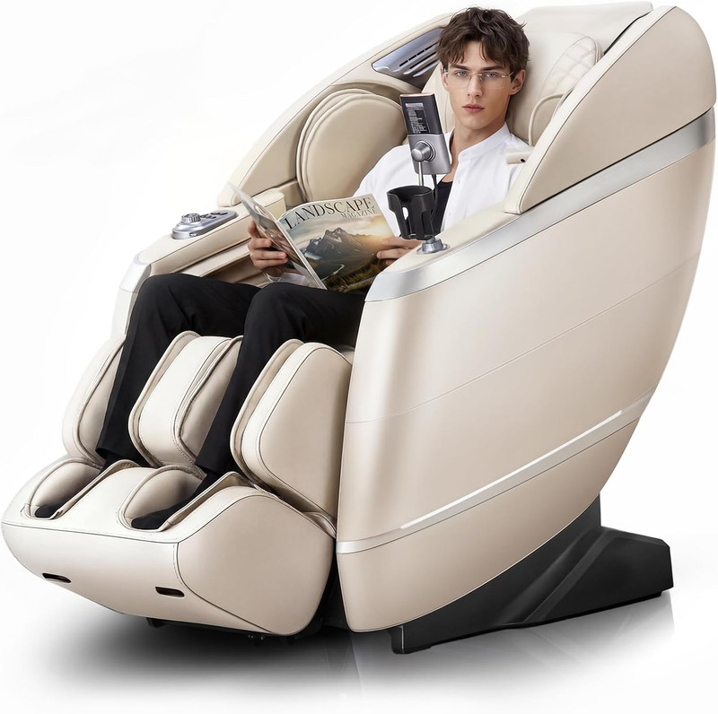 4D Full Body Massage Chair with Zero Gravity, 18 Modes & Yoga Stretch