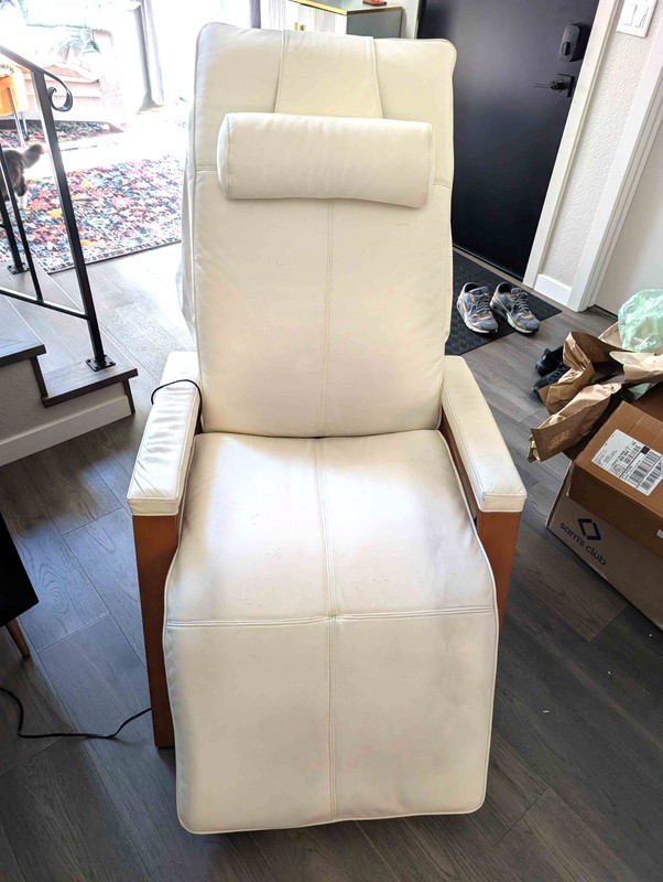 Human Touch Gravis ZG Zero-Gravity Leather Massage Chair White gallery