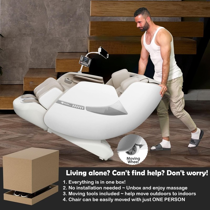 A18 3D Massage Chair Full Body, Zero Gravity SL-Track Shiatsu Massage Recliner gallery