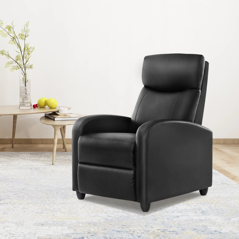 Massage Recliner Chair Padded Seat Backrest Heat Vibration Living Room Lounge Bl gallery