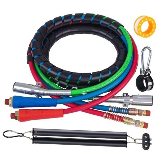 Semi Truck Air Lines Kit with 16" Double Tender Spring Kit 12 FT Double Spring gallery