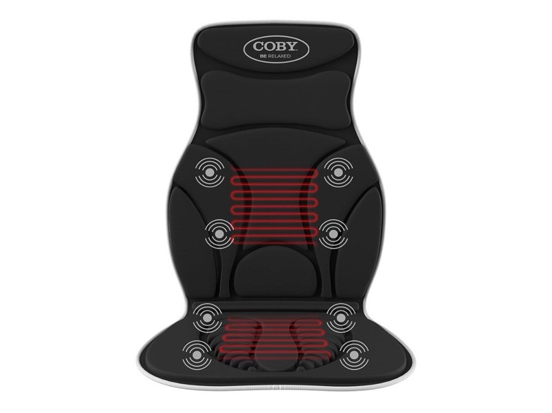 Seat Massage Cushion with Heat, 8 Vibration Motors Seat Warmer Black