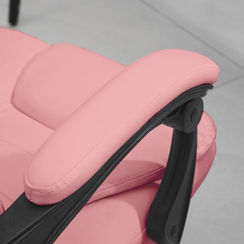 Executive High Back Office Chair with Massage Function Reclining Pink Adjustable gallery